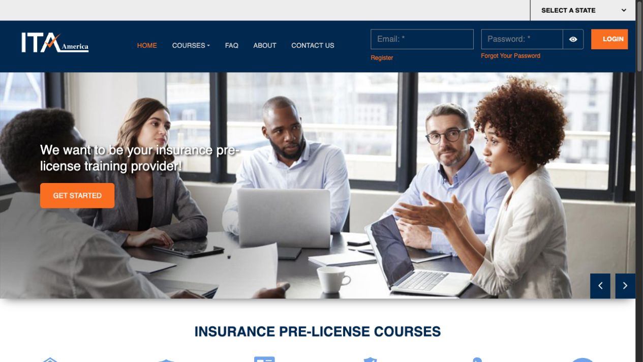 ITA America homepage
