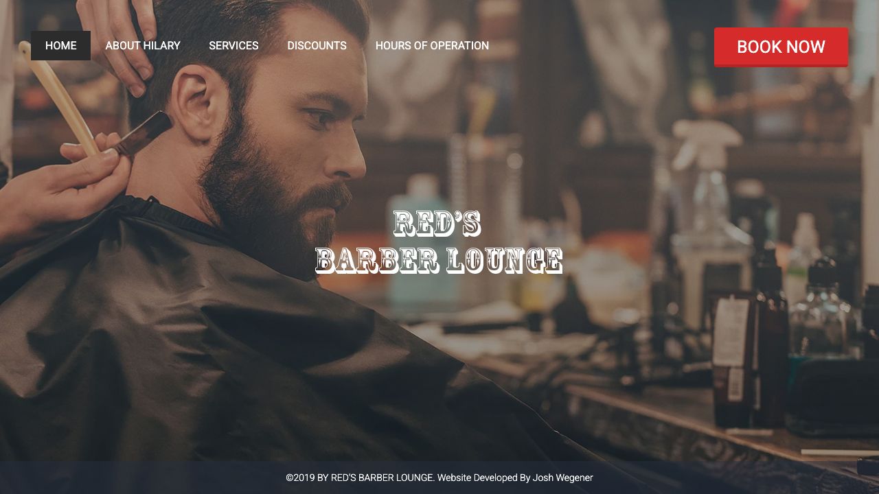 Red's Barber Lounge homepage